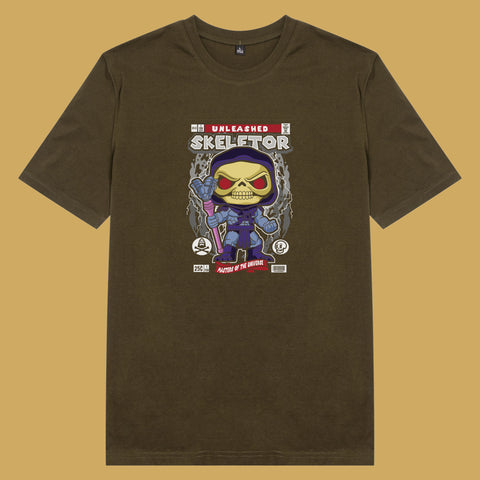 Áo thun unisex cotton in hình pop culture cartoon series - Skeletor (nhiều màu)