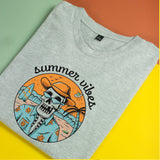 Áo thun unisex cotton in hình Summer vibe (nhiều màu)