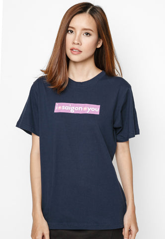 Áo thun xanh đen Love city - Saigon you