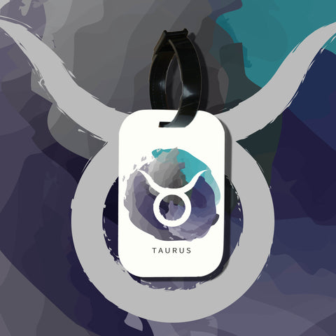 Travel tag cho túi xách/balo du lịch in hình Cung hoàng đạo Taurus Kim Ngưu