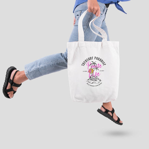 Túi tote vải in hình Treasure Paradise