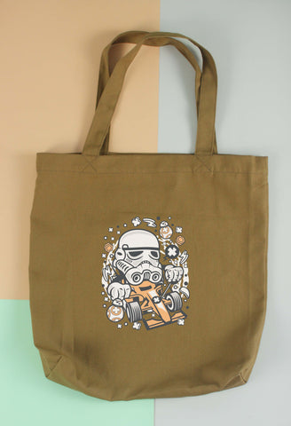 Túi tote vải in hình Super Heroes - Trooper Formula Racer (nhiều màu)