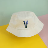 Nón bucket in hình Floral Text - V (nhiều màu)