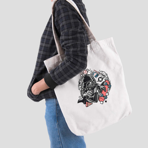 Túi tote vải in hình Super Heroes - Vader Skater (nhiều màu)