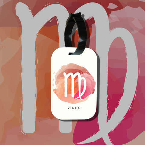 Travel tag cho túi xách/balo du lịch in hình Cung hoàng đạo Virgo Xử Nữ