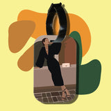 Travel tag cho túi xách/balo du lịch in hình abstract lady art 10