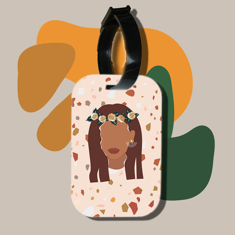 Travel tag cho túi xách/balo du lịch in hình abstract lady art 19