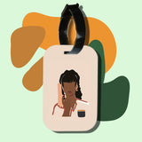 Travel tag cho túi xách/balo du lịch in hình abstract lady art 2