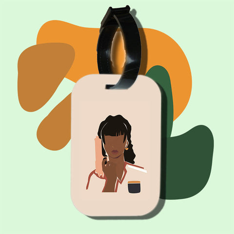 Travel tag cho túi xách/balo du lịch in hình abstract lady art 2