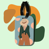 Travel tag cho túi xách/balo du lịch in hình abstract lady art 4