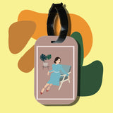 Travel tag cho túi xách/balo du lịch in hình abstract lady art 5