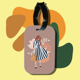 Travel tag cho túi xách/balo du lịch in hình abstract lady art 7