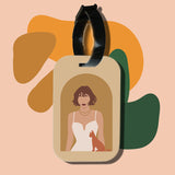 Travel tag cho túi xách/balo du lịch in hình abstract lady art 26