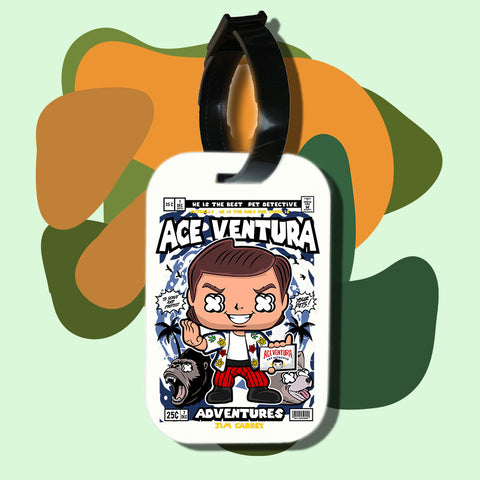 Travel tag cho túi xách/balo du lịch in hình pop culture cartoon series ace ventura