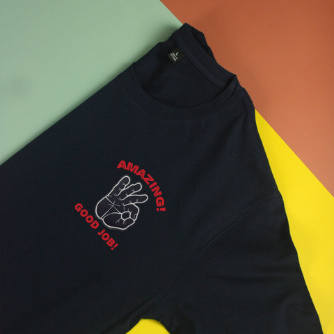 Áo thun unisex cotton 100%  in hình Amazing! Good job!