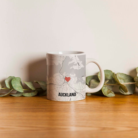 Ly sứ uống trà/ cafe in hình Auckland