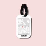 Travel tag cho túi xách/balo du lịch in hình Love City Map - Auckland