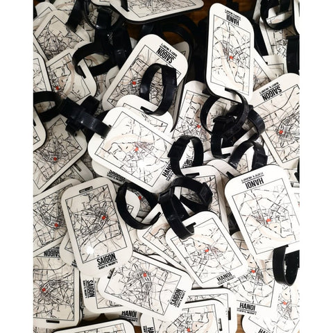 Travel tag cho túi xách/balo du lịch in hình Love City Map - Lisbon