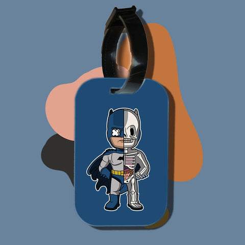 Travel tag cho túi xách/balo du lịch in hình Half Skeleton series - Batman