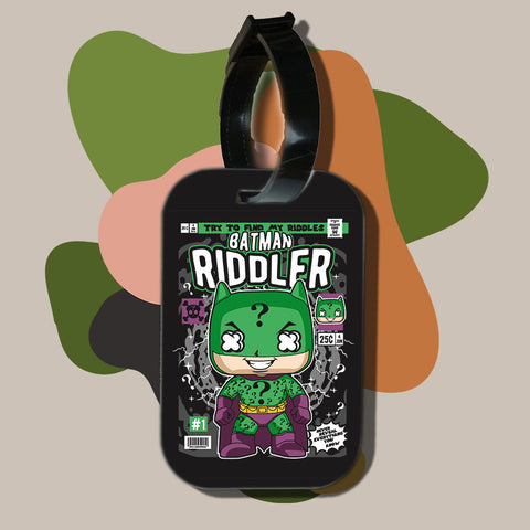 Travel tag cho túi xách/balo du lịch in hình pop culture cartoon series - batman riddler