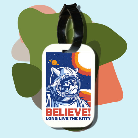 Travel tag cho túi xách/balo du lịch in hình Cat Lover series - believe