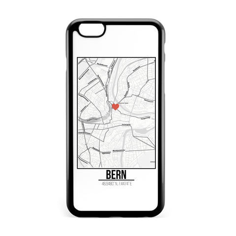 Ốp lưng dẻo iphone in hình Love City Map - Bern