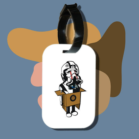 Travel tag cho túi xách/balo du lịch in hình funky cartoon series - black trooper