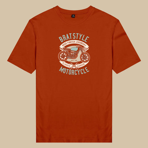 Áo thun unisex cotton 100% in hình Brat Style - Motorcycle (nhiều màu)