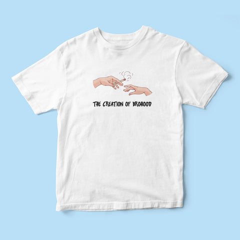 Áo thun unisex in hình The creation of brohood I