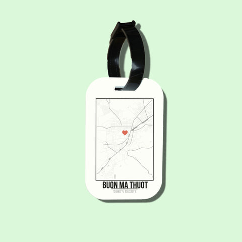 Travel tag cho túi xách/balo du lịch in hình Love City Vietnam - Buon Ma Thuot