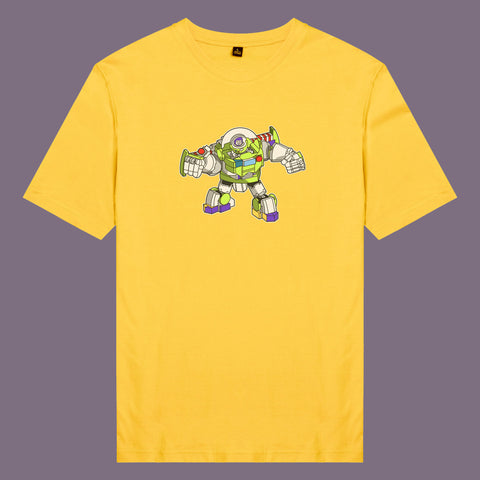 Áo thun unisex cotton in hình funky cartoon series - buzz robot(nhiều màu)