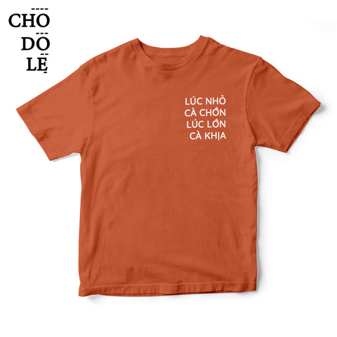 Áo thun unisex in hình Cà chớn cà khịa - cam đất