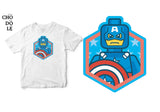 Áo thun unisex in hình the Captain American - Lego