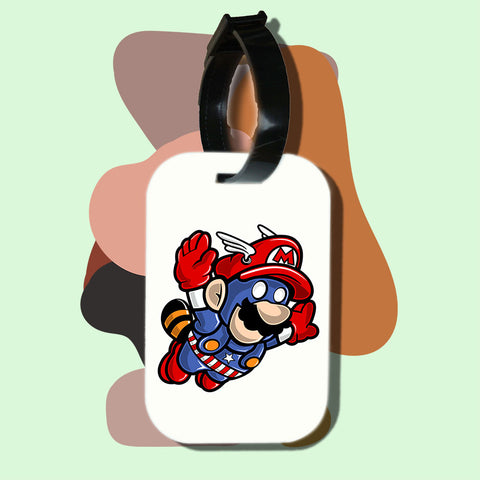 Travel tag cho túi xách/balo du lịch in hình Super Heroes Captain Mario