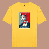 Áo thun unisex cotton in hình phim Cat Lover series - Yes, We Cat (nhiều màu)