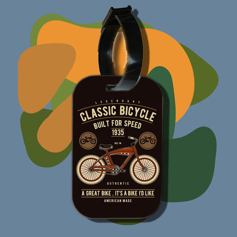 Travel tag cho túi xách/balo du lịch in hình classic bicycle