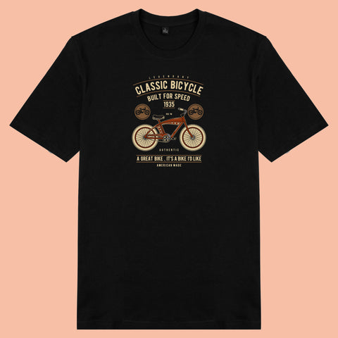 Áo thun unisex cotton 100% in hình Classic Bicycle (nhiều màu)