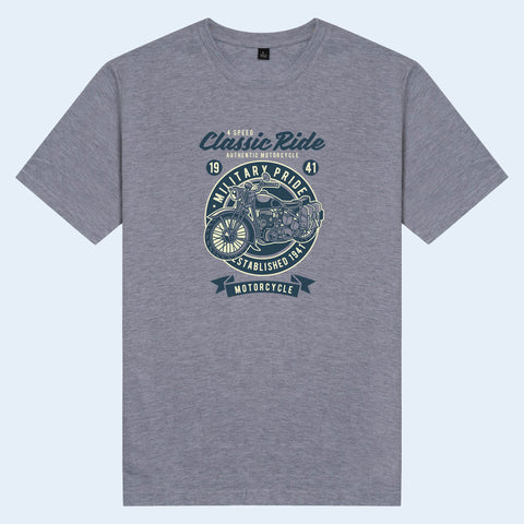 Áo thun unisex cotton 100% in hình Classic Ride - Military Pride (nhiều màu)