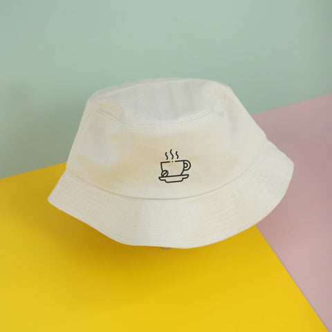 Nón bucket in icon coffee cup - (nhiều màu)