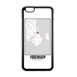 Ốp lưng dẻo iphone in hình Love City Map - Copenhagen