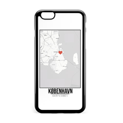 Ốp lưng dẻo iphone in hình Love City Map - Copenhagen