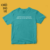 Áo thun in chữ quote tee trong phim Crash Landing on you (màu xanh lam)