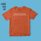 Áo thun in chữ quote tee trong phim Crash Landing on you (màu cam đất)