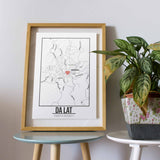 Tranh poster khổ A3 giấy mỹ thuật in hình Love City Vietnam - Đà Lạt