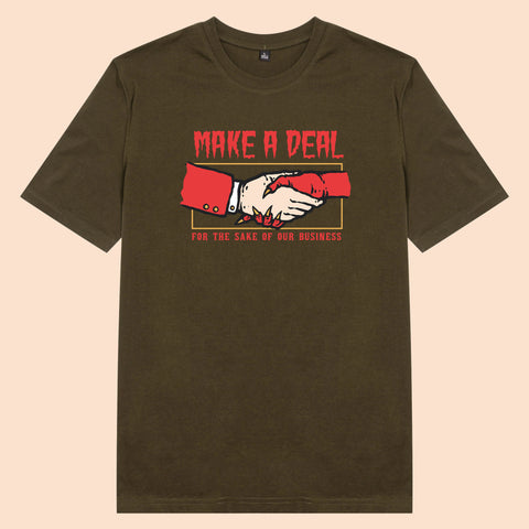 Áo thun unisex in hình Deal with the Devil (nhiều màu)