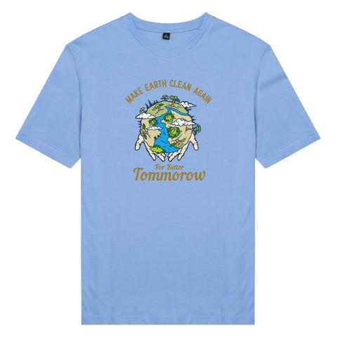 Áo thun unisex in hình Make Earth Clean Again (nhiều màu)