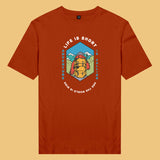 Áo thun unisex in hình Life is short and the world is wide (nhiều màu)