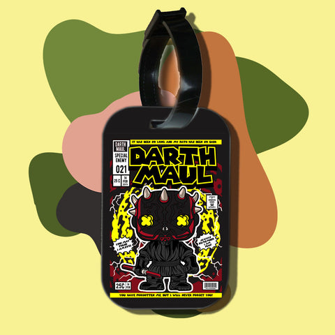 Travel tag cho túi xách/balo du lịch in hình pop culture cartoon series - darth maul