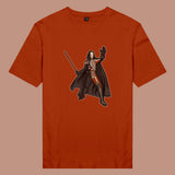 Áo thun unisex cotton in hình Half Skeleton series - Darth Vader (nhiều màu)