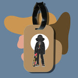 Travel tag cho túi xách/balo du lịch in hình funky cartoon series - darth vader skateboard